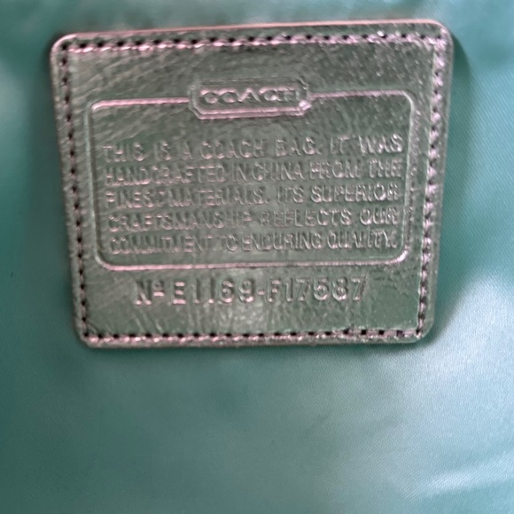 Coach Poppy Daisy Gold Applique Optic C Y2K Tote Shoulder Bag RARE - Picture 6 of 15